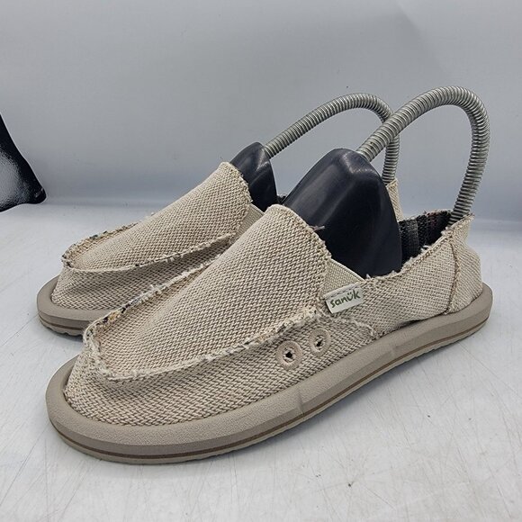 Sanuk Donna Hemp Womens 6 Beige Slip On Shoes Casual Lightweight SWF1160 - Picture 3 of 14